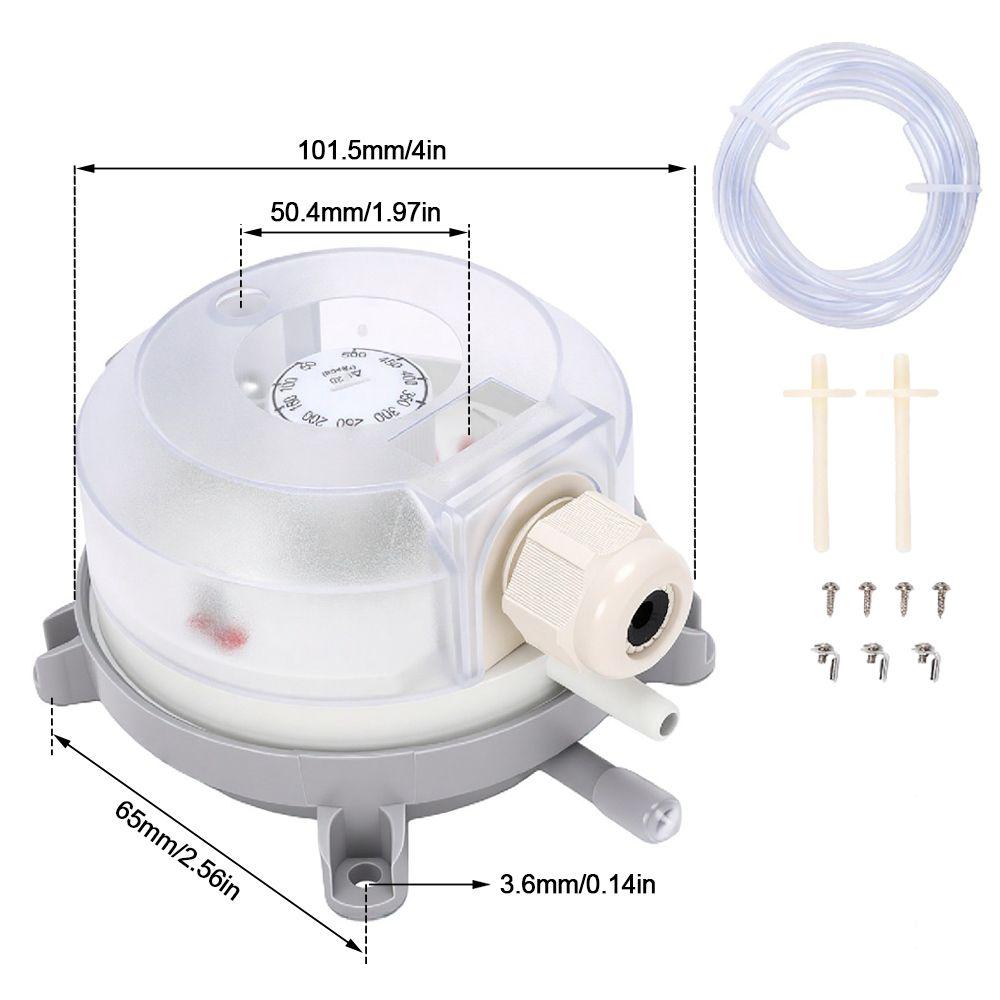 Premium Wind Pressure Switch ABS High Differential Air Pressure Sensor  HVAC Systems
