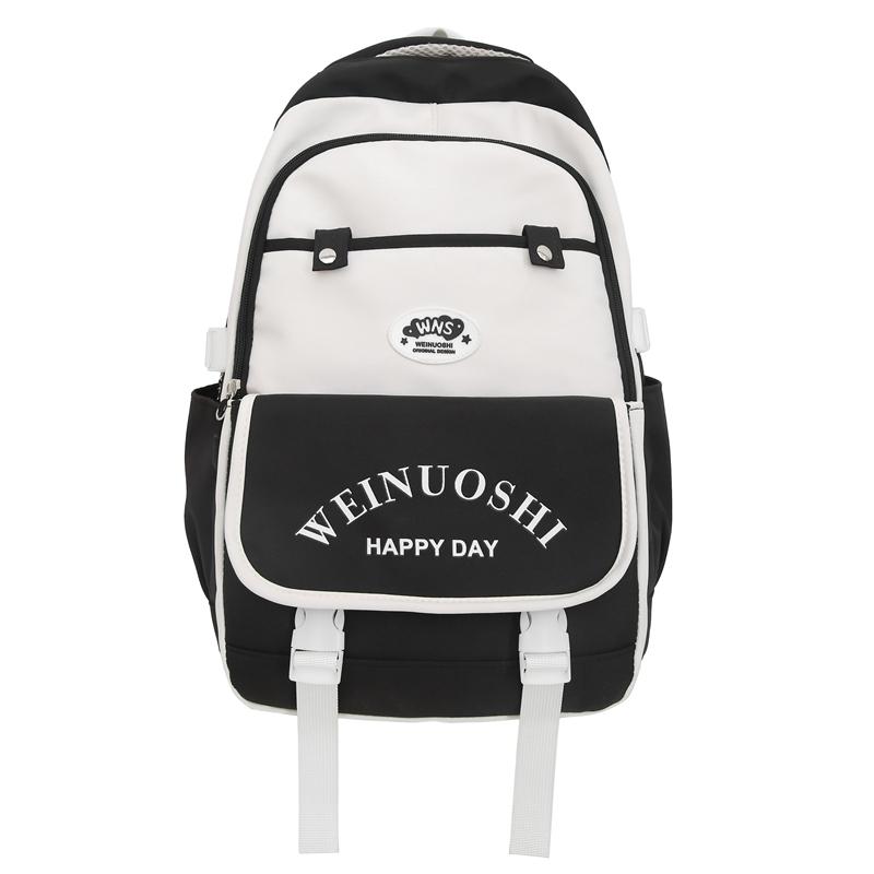 Middle School Student Schoolbag Color Block Women's Large Capacity Backpack Primary School Student's Fifth and Sixth Grade Lightweight Backpack