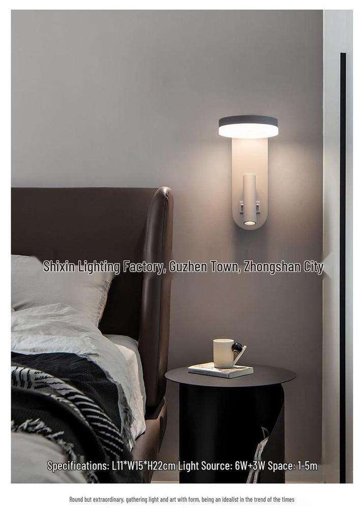 LED Wall Lamp: Rotatable Bedside Light for Hotel, Bedroom, Staircase, Study, Guest Room, Hallway