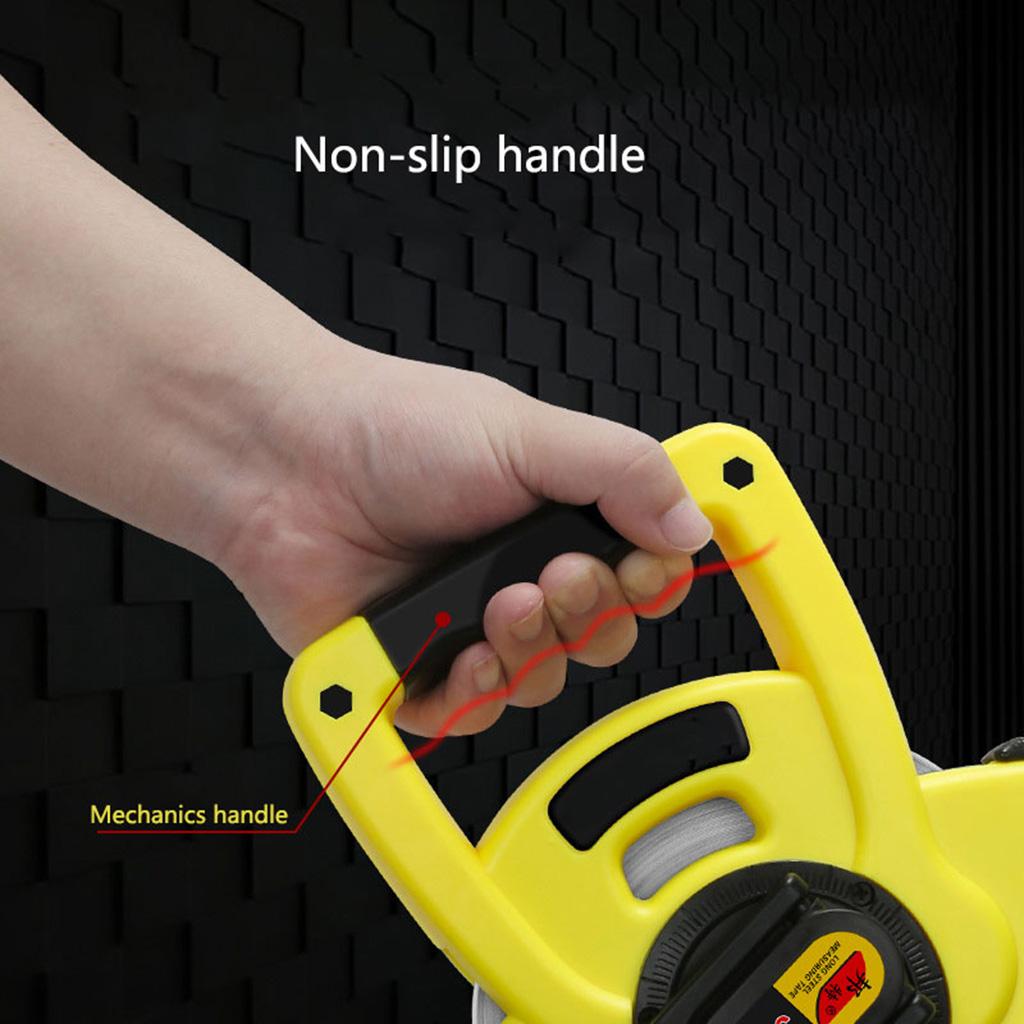 Measuring Tape Open Reel Portable Fiber/Steel Tape Measure Measuring Tape Tool Waterproof Tape 4X Returning
