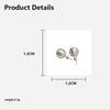 New 925 Sterling Silver Round Stud Earrings Charm Personality Simple Style Earrings Birthday Gift for Women's Exquisite Jewelry