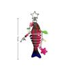 New Plastic Imitation Fish Keychains Multi Jointed Beaded Fish Hook Key Chain Ocean Style Keychain Pendant Bag Accessories