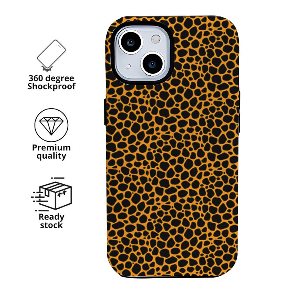 American Retro Leopard Print iPhone17Pro Matte/glossy Texture Mobile Phone Case Apple 12pm Magnetic Film Case