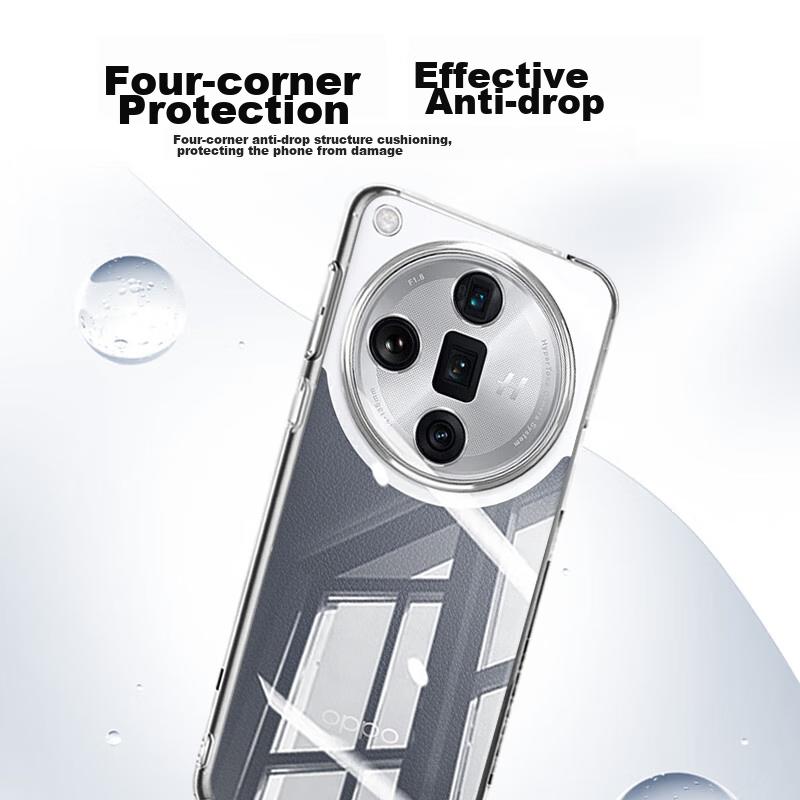 Phone Case for OPPO FindX7ultra, for FindX7ultra, Full Lens Protection, Simple Skin-Friendly Transparent Soft Case, Fingerprint-Resistant Outer