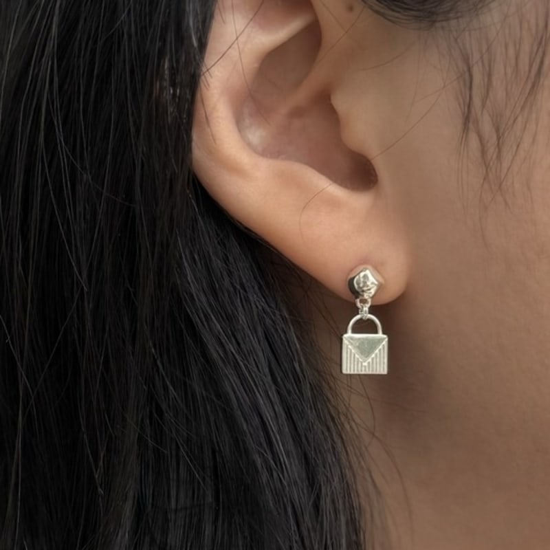 THE BORING love letter dangle earrings