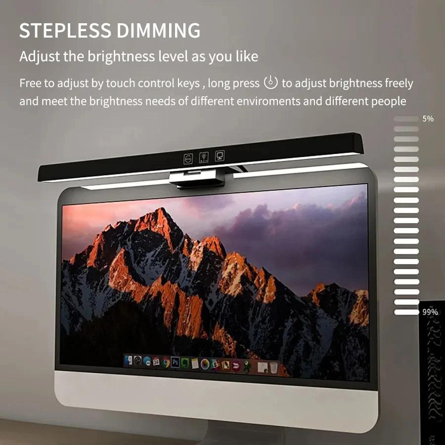LED Masa Lambası Monitör Ekran Işığı PC Bilgisayar USB Asılı Bar Işık 30CM 50CM Çalışma Ofis Okuma Dizüstü Bilgisayar Masaüstü Aydınlatması İçin