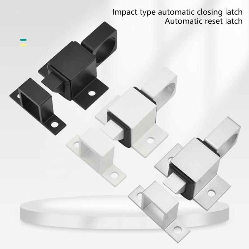 Impacts Activated Self Closing Spring Door Latches Easy Installation Aluminum Auto Locking Door Bolt for Enhances Security