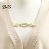 Dress Cincher Clip Retro Knotted Sweater for Women, Cardigan Waist Metal Clips Clip, Cloak Shawl Pant Tightener Clothes Tightening Buckle