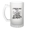 Chope À Bière - PLANETEE - J’peux Pas Je Préfère Mes Minéraux - Verre Trempé Givré - 470 Ml - Impression Sublimation