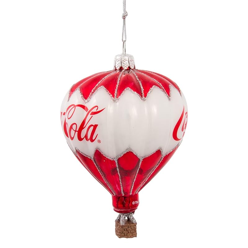 Kurt Adler Coca-Cola Glass Balloon Ornament, 3.5-Inch, Christmas 3.5in