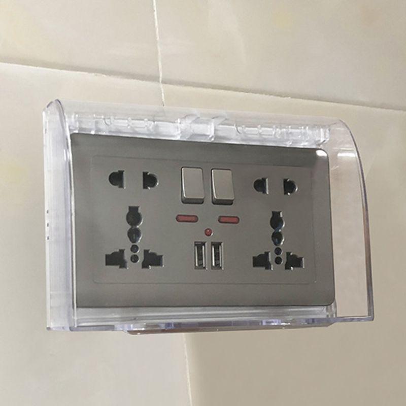  Bathroom Electrical Outlet Cover Protective Box Dust Cover Waterproof Enclosure