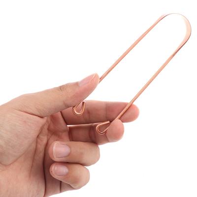 1 Pièce Gratte-langue en Cuivre Pur Nettoyeur Buccal Brosse Nettoyage Frais Hygiène Pour Hommes et Femmes Gratte-langue de Haute Qualité