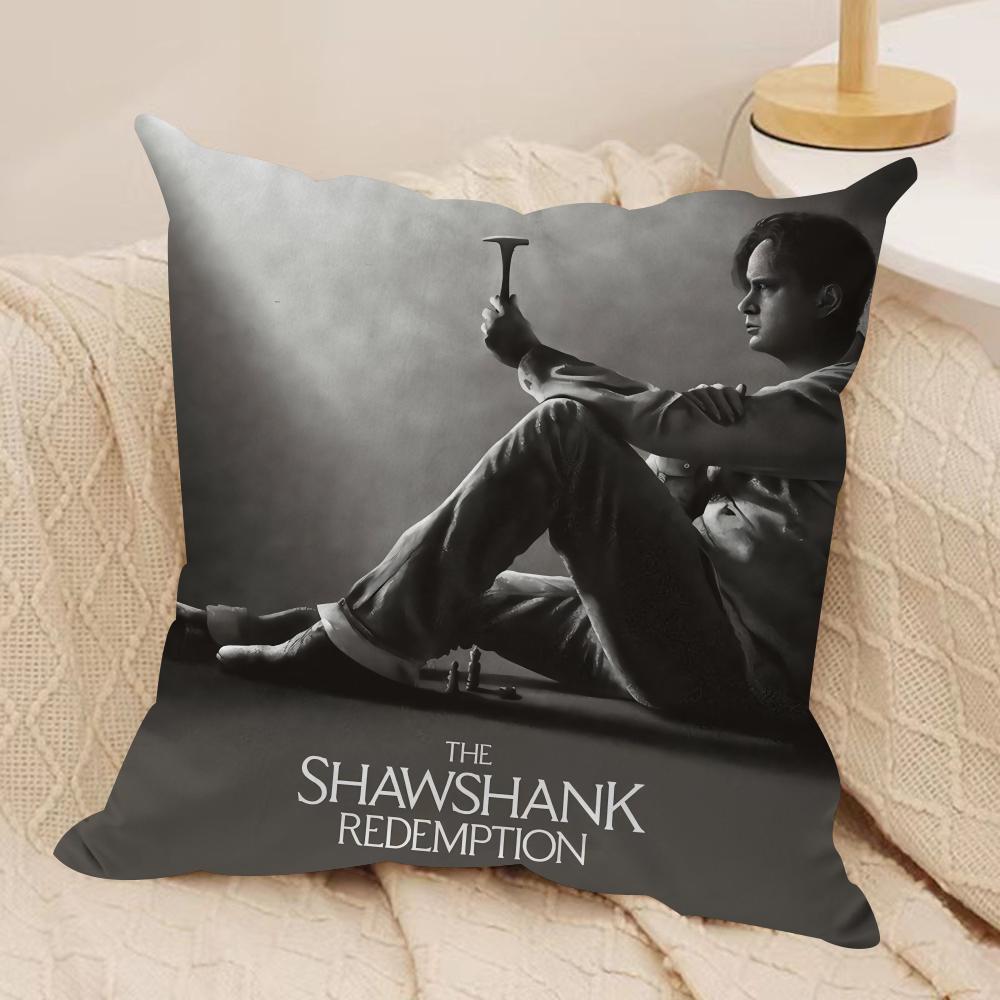 The SShawshank Redemption Cushion Cover Silky Short Plush Sofa Pillow Cover Hidden Zipper Soft Dustproof Case for Home Decor