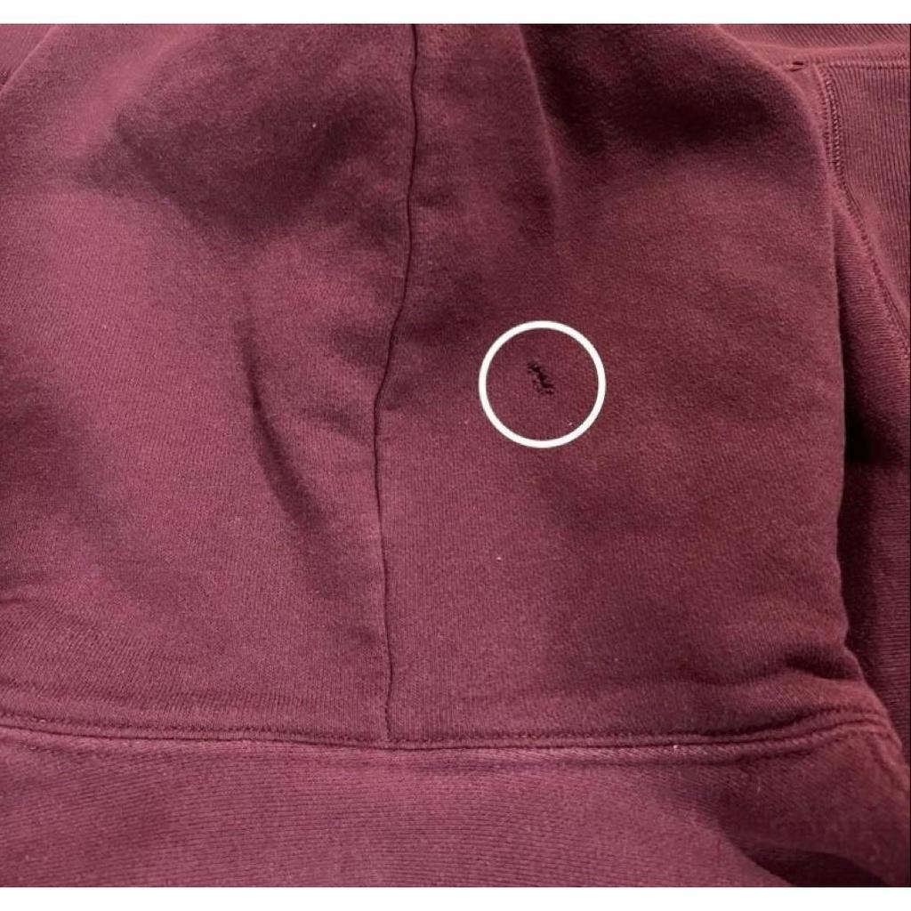 Used US old clothes Champion reverse weave plain sweat parka dark red
