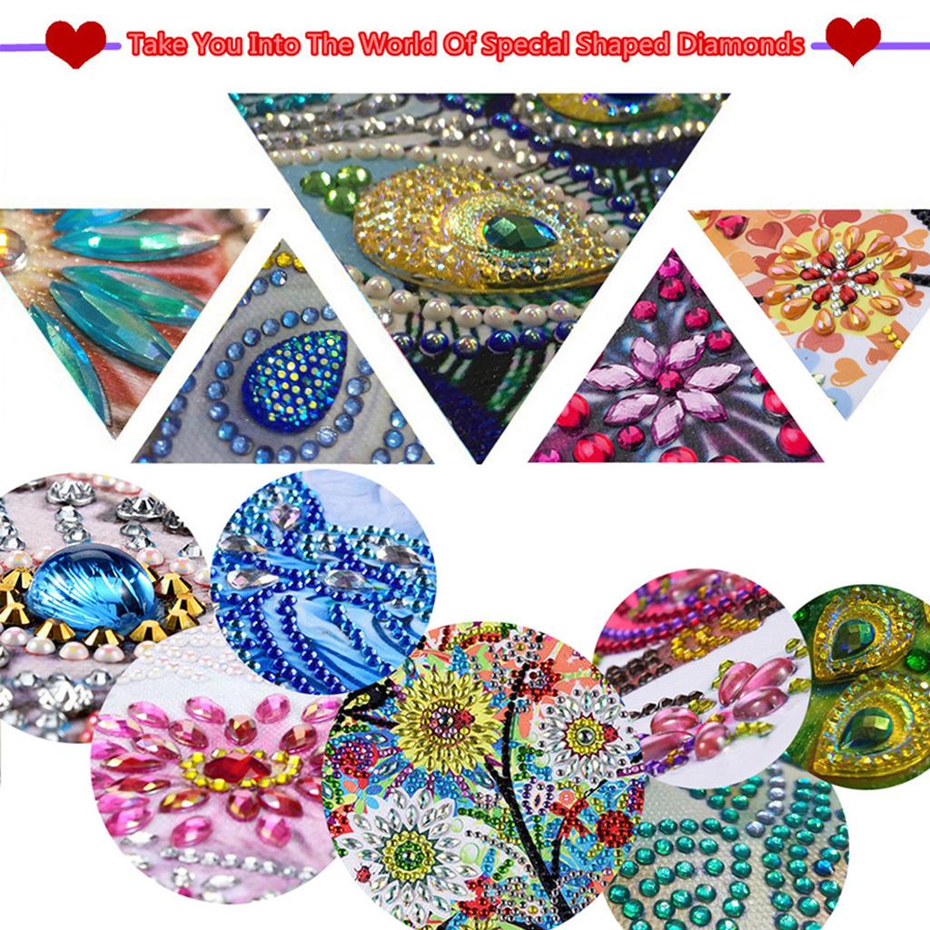 DIY Diamond Painting Rhinestones Decorative Storage Box Partial Drill Crystal Mosaic Storage Container for Desktop Diamond Art