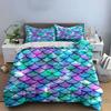Mermaid Scale Pattern Bedding Bedding Duvet Cover Set Duvet Cover Pillowcases (1 * Duvet Cover 2 * Pillowcases, Without Duvet Insert)