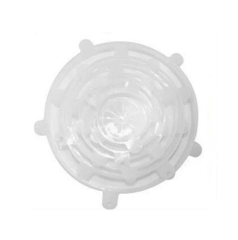 

6 pcs. Reusable Grave Burning Covers Hermetic Food Covers STORE DISH COVER KITCHEN COOKNOIRE | Breakfast Boxes (White)