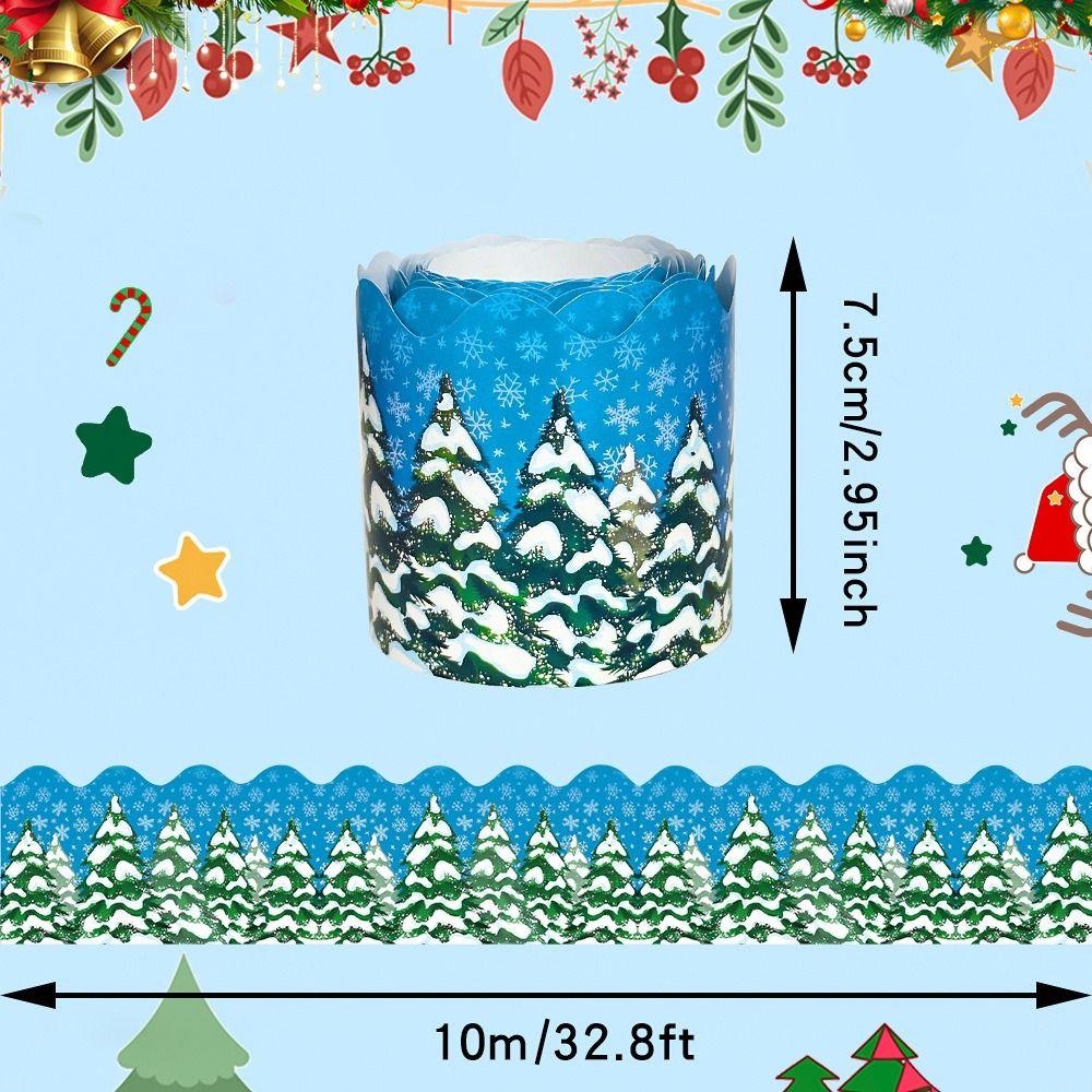 Paper Decorative Stickers No Adhesive Bulletin Board Border New Stickers Christmas