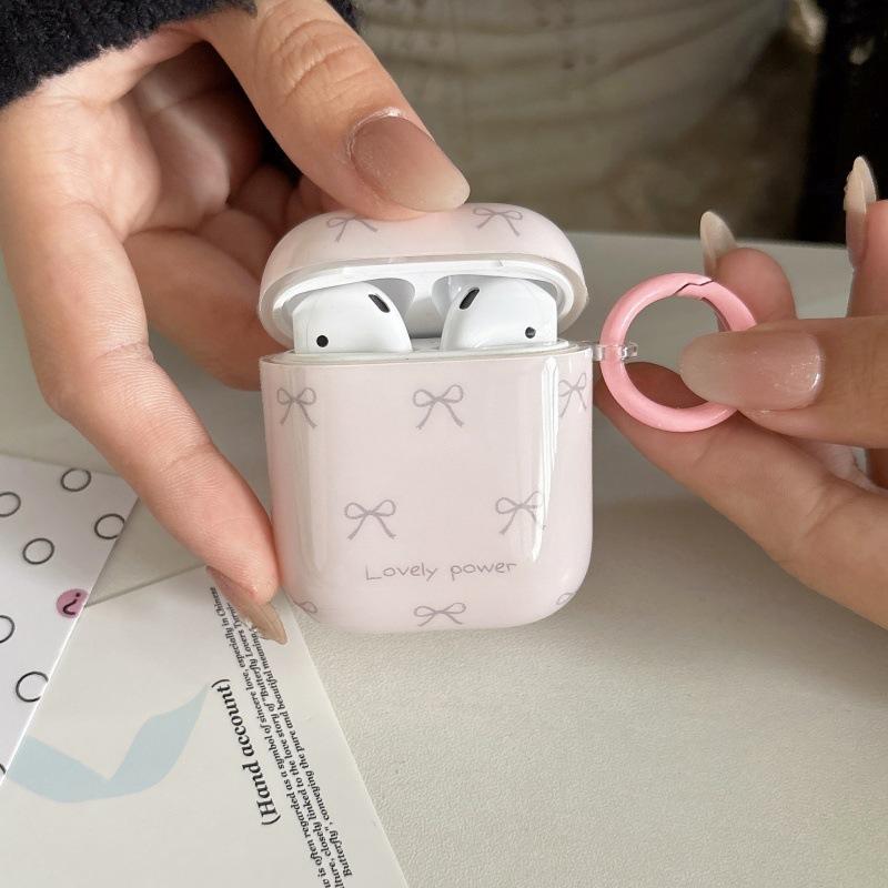 Ins tender pink bow AirPods 1 generation earphone protective cover for Apple earphones AirPods 1 generation/Pro1