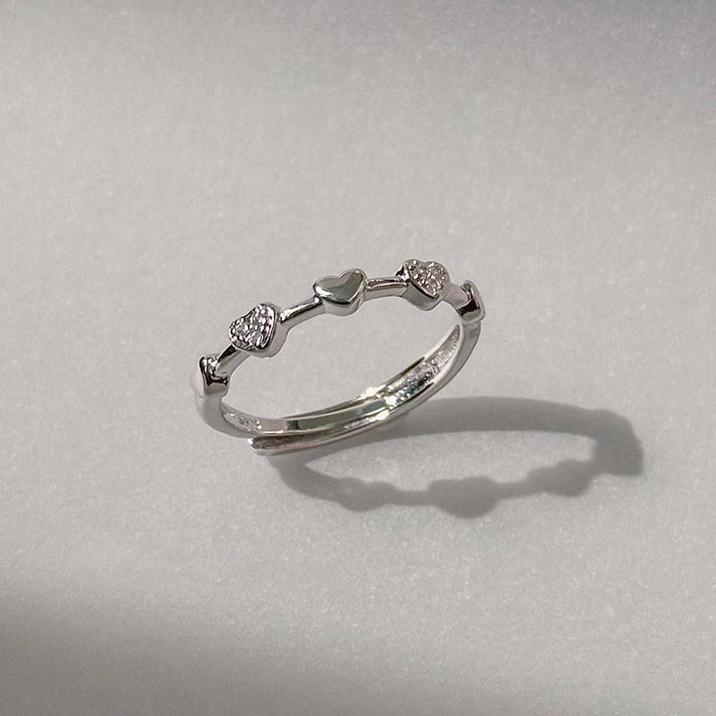 

Copper Adjustable Contemporary Ring For Women With Charming Insect And Heart Motif J3689