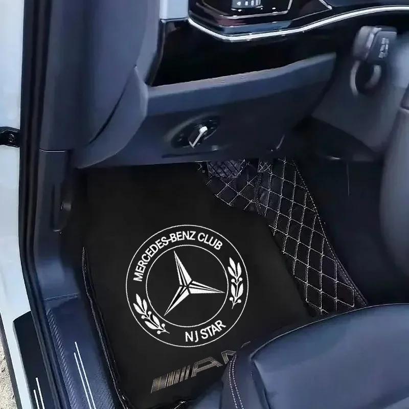 Autoaufkleber Für Benz PU-Leder Auto-Fußmatten Qualität Wasserdicht Auto-Fußmatten Schutzmatte Für Mercedes Benz W204 W203 W211 W