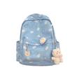 Bear Cartoon Print Backpack Versatile Soft Girl School Bag Teenage Girl Backpack