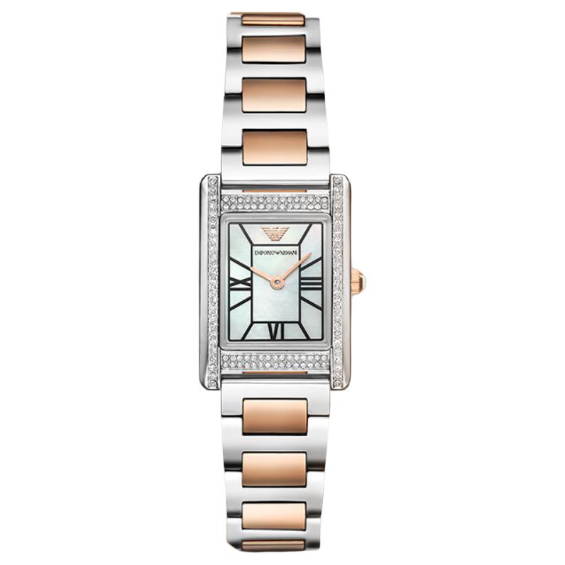 Emporio Armani Starry Sky Small Square Watch Women watches Mother-Of-Pearl AR11626-CLG Mother-of-Pearl Color Watch Dial