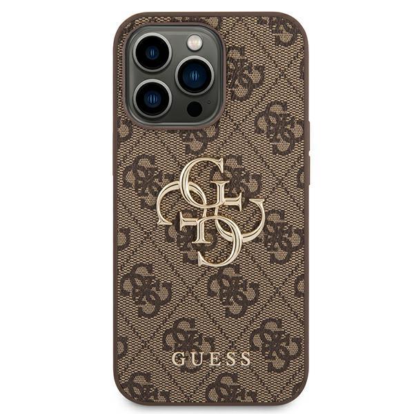 Guess Guhcp14L4Gmgbr Iphone 14 Pro6,1 Braun/Brown Hartschale 4G Großes Metall-Logo