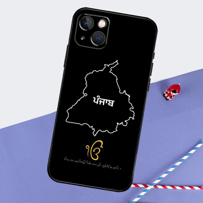 

Punjab Map Outline Phone Case For iPhone 16 Pro Max 11 12 13 14 15 Pro Max Mini XR 16 15 Plus 16e Cover Shell iPhone 11