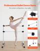 Ballet Barre, Aluminum Double Barre Bar for Home, Freestanding Portable Ballet Stretching Dance Bars, Height Adjustable Anti-Wobble Fitness Studio