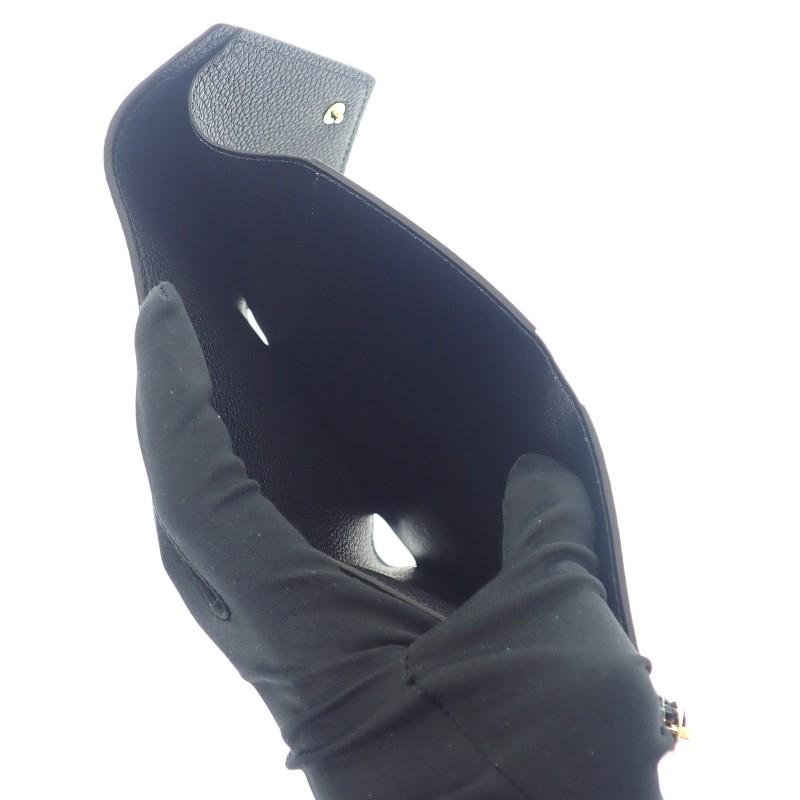 LOUIS VUITTON  M80968 Tri-fold wallet black leather Women