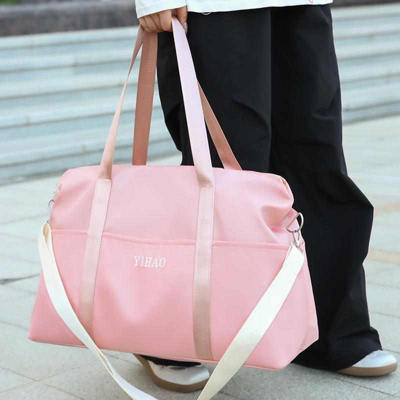 Short outing luggage bag simple leisure hand-held travel bag fashion sports training can set tie rod fitness bag