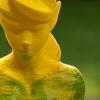 Meditierende Göttinnenstatue 3D-gedruckte sitzende Naturgöttin Skulptur Spirituelle Figur für Haus Zimmer Garten Dekoration