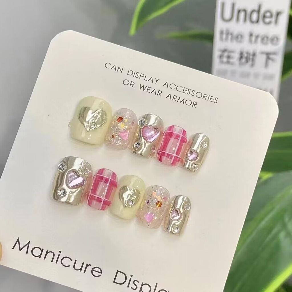 Pure Handmade Phototherapy Wearer Sweetheart Hot Girl Wearer Finished Product Reusable Manicure Patch Can Be Removed