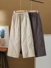 2025 Winter Casual Slimming High Waist Non-Stretch Wide Leg Cotton Pants for Women - Thick, Warm, Lightweight