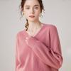 Fanzhen Women's V-Neck Cashmere Blend Sweater