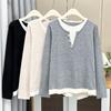 Fashion Versatile Fake Two Piece Knit Plus Size Long Sleeve Sweater For Women