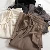 Pantaloni a Gamba Larga Estivi Larghi Sottili Drappeggiati Dritti Casual da Donna