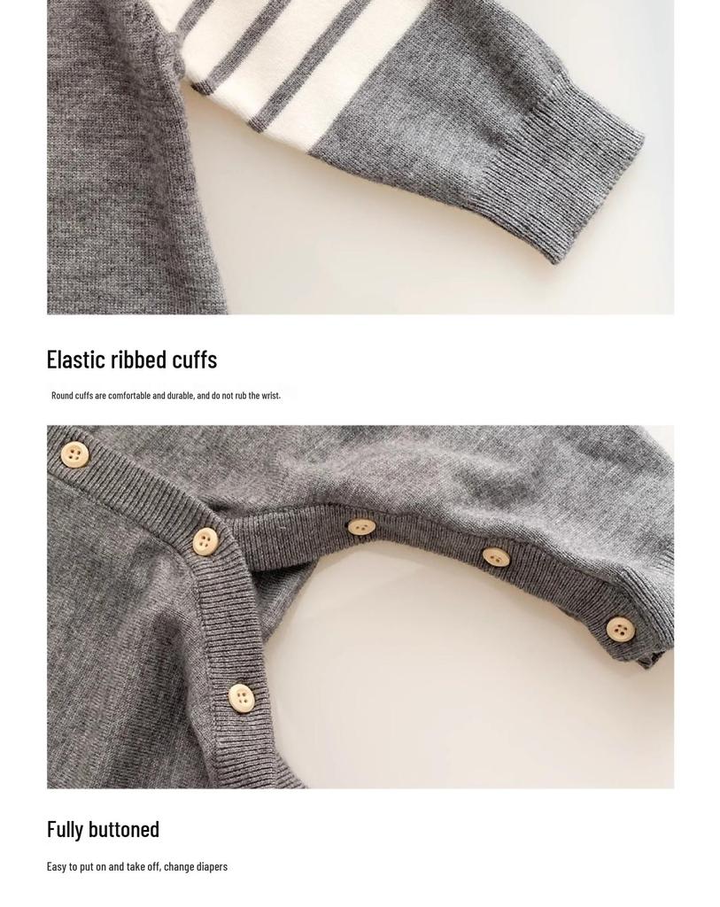 Korean Style Autumn Baby Girls' Onesie - Fashionable Toddler Spring Outfit 100-Day Full Moon Climbing Suit