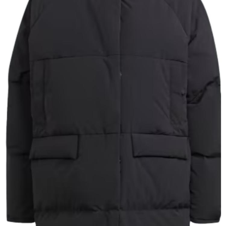 adidas 530 Plain Long Sleeve Hooded Down Jacket Women Jacket Black IK3159