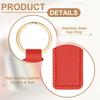 [PATIKIL] 16 Pieces Leather Keychain Key Ring Key Decoration Engraving