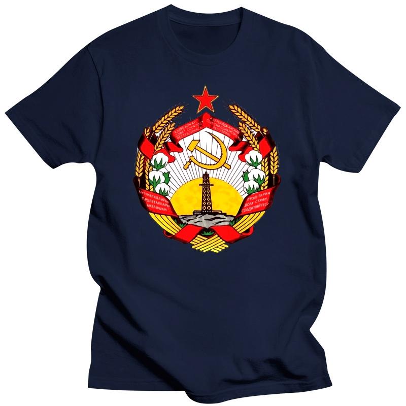fashion black tshirts for male Cccp Coat Arms Azerbaijan Ssr tshirt Unisex T Shirt Unisex TSHIRT cotton t shirts