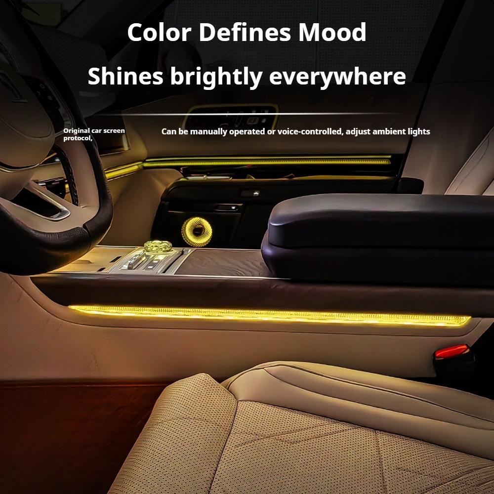 Fit For ZEEKR 9X 2025 Car Specialized Center Console Armrest Ambient Light Crystal Trim Strip Interior Modification Auto