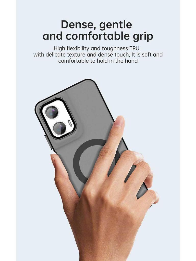 Frosted Magnetic Phone Case for Motorola MOTO Edge 60 Fusion & G86, Cross-border Compatible with S50 & G56.