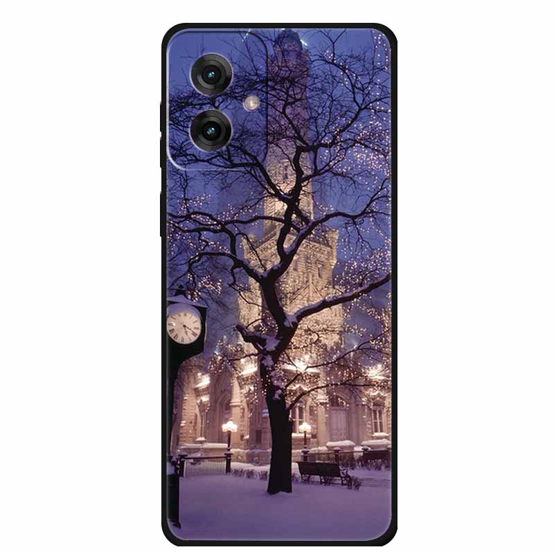 Etui do Motorola Moto G55 5G Luksusowe Miękkie Silikonowe TPU Tylna Osłona Etui na Telefon dla MotoG55 Ochronne Odporne na Wstrząsy Kolorowe Fundas