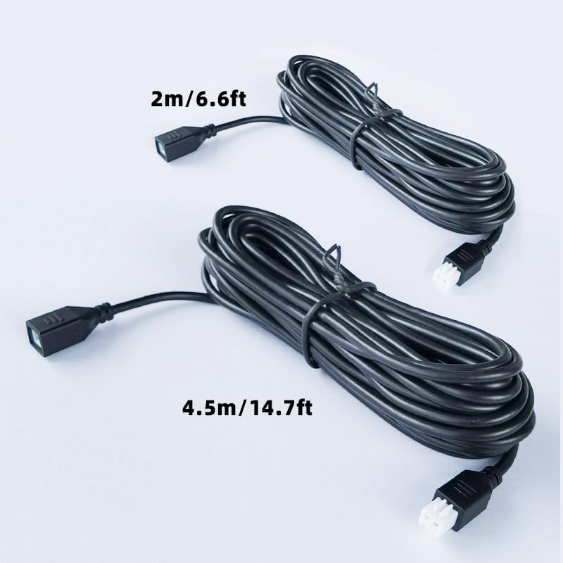 2 Pcs Parking Sensors Extension Cord Parktronic Backup Radar 2 Pin Cable Line Kit for Car Auto Vehicle