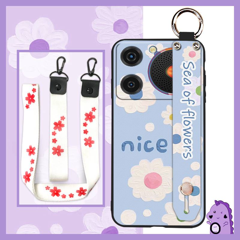 Phone Holder Dirt-resistant Phone Case For ZTE Nubia Music Wrist Strap Ring Anti-knock Protective Fashion Design Durable