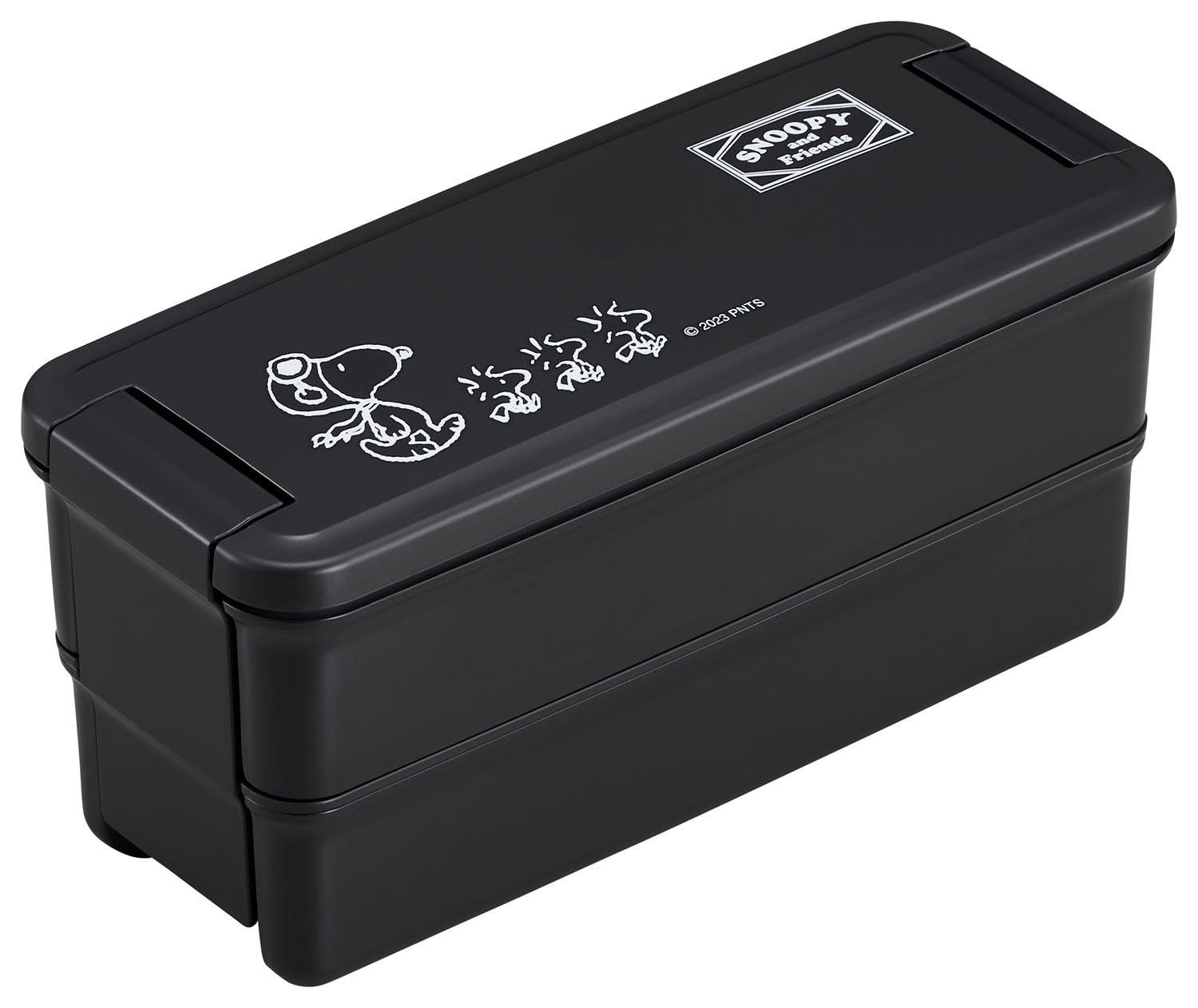 

OSK Snoopy Black Lunch Made in with Microwave and Dishwasher Integrated Easy to Stain Adult and Child (OSK Corporation) 2-Tier Box, 340ml/310ml, чёрный