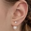 Tatiana (925 Silver) Dewey Heart Ear Jacket Earrings EC3171