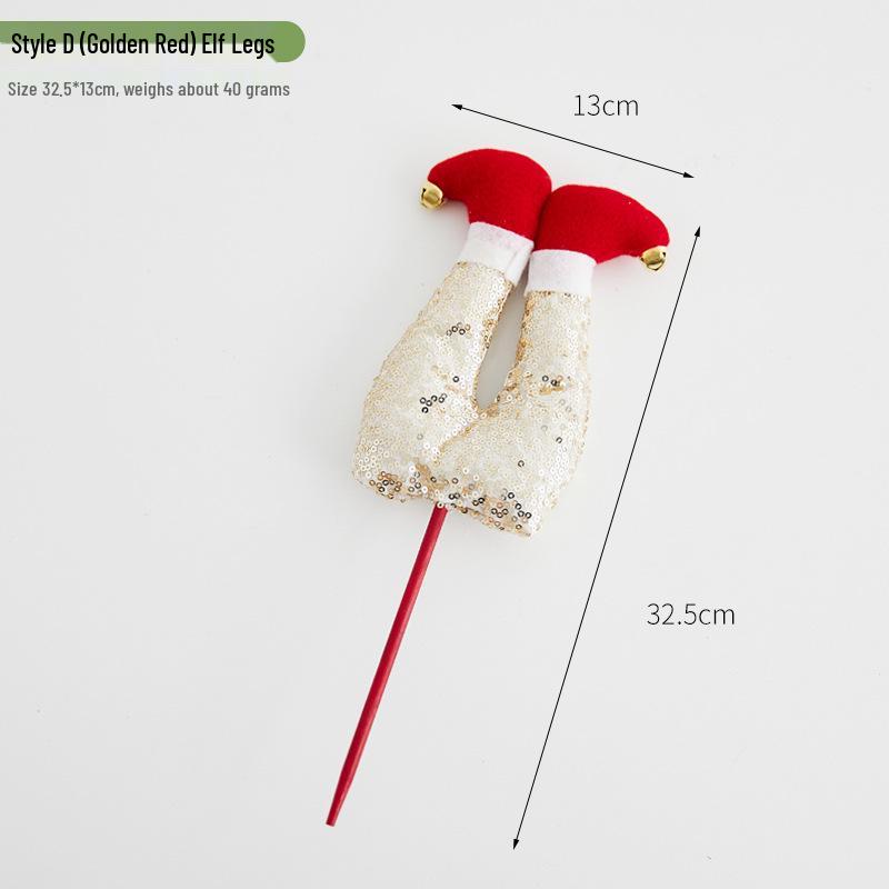 Christmas Elf Leg & Hat Tree Inserts – Festive Decor Accents